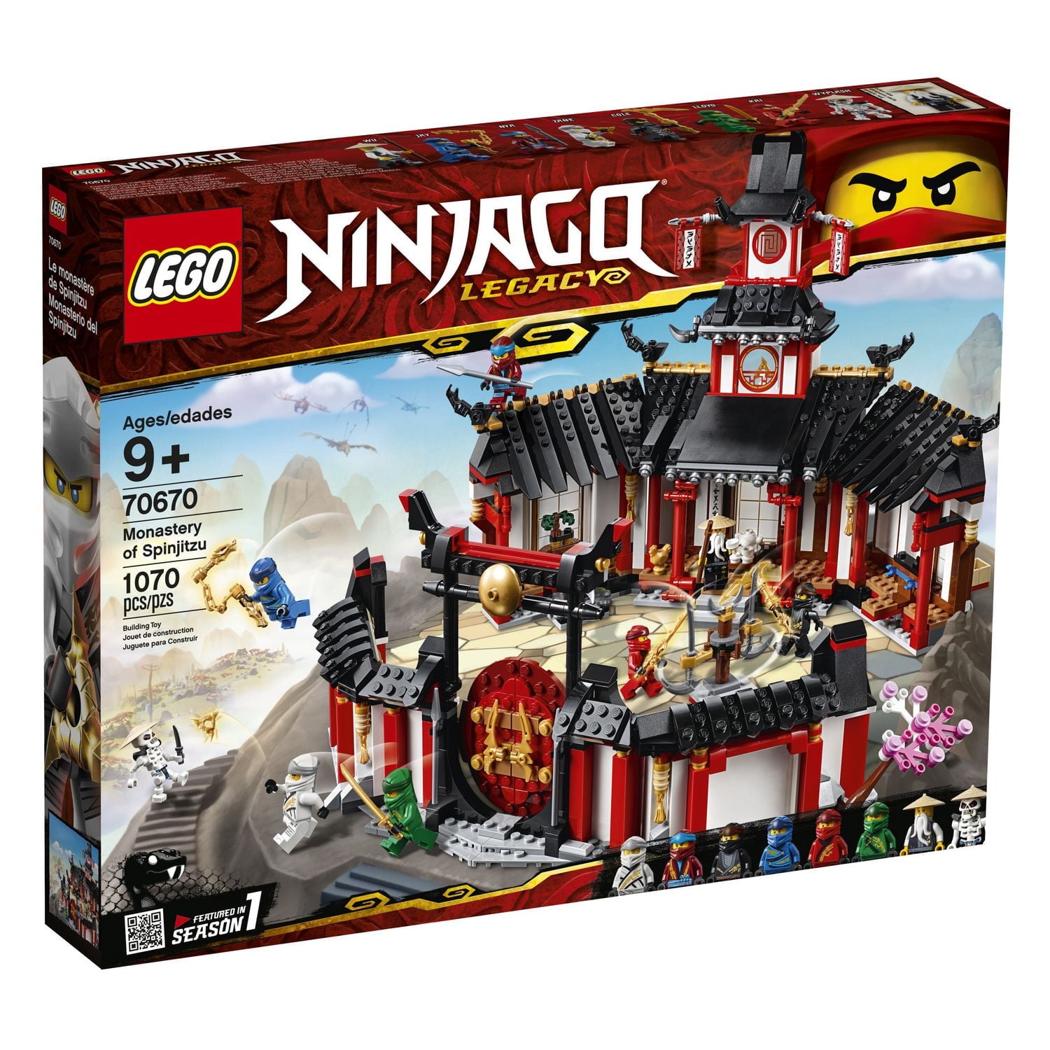 LEGO NINJAGO Legacy Monastery of Spinjitzu 70670 Ninja Toy