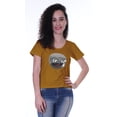 thumbnail image 3 of Moomaya T-shirt à Manches Courtes pour Femmes avec Col Rond, Écusson à Paillettes, Coupe Décontractée - W2, 3 of 7