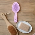 thumbnail image 4 of GOOHOCHY Cepillo Exfoliante Para Cuero Cabelludo De Silicone Con Doble Diente Y Mango Largo Color Lavanda, 4 of 8