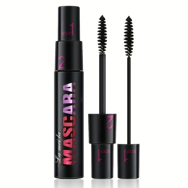 Máscara de pestañas rizadas negras que alarga las pestañas, volumen extra, larga duración, resistente al agua, de secado rápido, maquillaje femenino