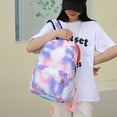 thumbnail image 3 of Tie Dye Ink Backpack Student School Bookbag Insulated Lunch Box for Teens Kids, 3 of 7
