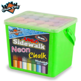 kedudes Non-Toxic Dustless Chalk with Eraser (48 pack) | 24 Colored Chalk +  24 White Chalkboard Chalk | For Teachers, Sidewalk Chalk for Kids, Outdoor