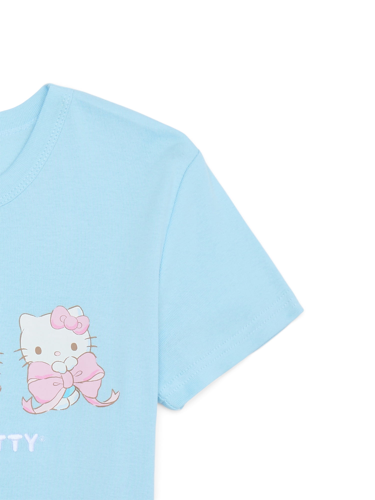 トップス Kitty Hello Kitty Women's Cotton Graphic Skimmer Tee with