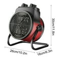 thumbnail image 3 of 3000W Portable Plastic Space Heater, Fast Heating Fan with Adjustable Thermostat, Tip-Over & Overheat Protection, Compact Personal Heater for Office, Room, Garage, 3 of 8