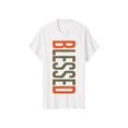 thumbnail image 1 of Ropa para hombre, camisetas para hombre, diseño de estilo casual con estampado, tela 100 % algodón puro, corte holgado, cómoda y transpirable, camiseta negra BLESSED, moderna y actual, adecuada para u, 1 of 6