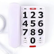 Dododuck Amplified Large Button Phones for Seniors, Land Line Phones for Elderly - Big Button Home Telephone for the Visually Impaired, Amplified Ringer for the Hearing Impaired House Phone