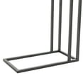 thumbnail image 5 of DecMode 19" x 26" Black Metal C-Shaped Accent Table with Brown Wood Top, 1-Piece, 5 of 12