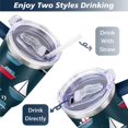 thumbnail image 5 of 40oz Ocean Nautical Anchor Stainless Steel Flip Straw Tumbler Spill Proof Travel Cup Double Wall Vacuum Insulated Coffee Mug with Top Handle, 5 of 6