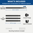 thumbnail image 6 of Riousery Heavy Duty Closet Rod, 17.7-67.7 Inch Adjustable Metal Closet Bar, Wall Mounted Clothes Hanging Rod, Sturdy Design, Matte Black, 6 of 7
