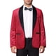 thumbnail image 1 of CHAQUETA DE TRAJE CHIC PARA HOMBRE CON SOLAPA DE CHALECO Y UN BOTÓN, TEJIDO METÁLICO BRILLANTE, BLAZERS L BURDEOS, 1 of 5