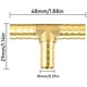thumbnail image 5 of Rawiri 4PCS Conector de Manguera de Latón Conector de Manguera Neumática Conector de Manguera de Combustible Tee (8 mm), 5 of 5