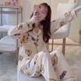 thumbnail image 5 of Pyjama Femme Printemps et Automne Manches Longues Grande Taille Été Cardigan Automne et Hiver Ensemble Maison, 5 of 5