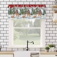 thumbnail image 4 of Christmas Elk Valances for Windows Chalet Pine Tree Forest Red Winter Snow Scene Rod Pocket Curtain Valance Window Treatment Short Curtains for Kitchen Living Room, 58"x16", 4 of 5