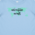 thumbnail image 4 of Inktastic Adventure Awaits Teal World Map Boys or Girls Baby T-Shirt, 4 of 5