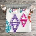 thumbnail image 4 of Ambesonne Colorful Quilted Bedspread Set 3 Pcs, Festivity Celebration Fun, Queen Size, Multicolor, 4 of 4