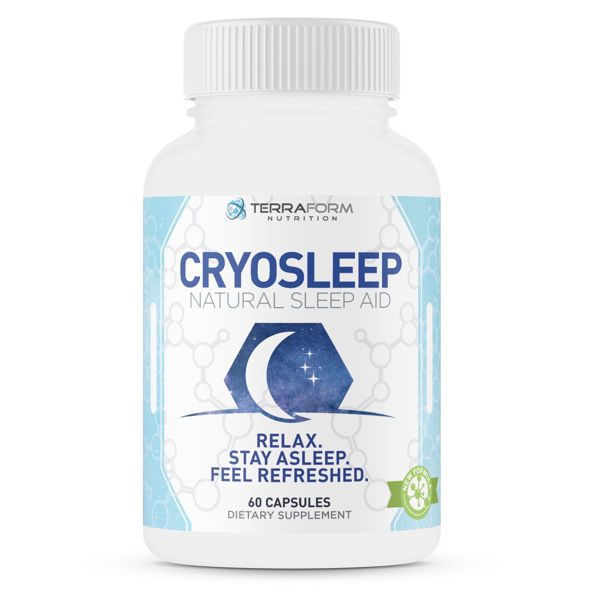 All Natural Sleep Aid - Cryosleep – Fall Asleep Fast – Have a Calm & Restful Night of Sleep – Chamomile & Melatonin – Non Habit Forming Sleeping Pills – Made in USA – 1 Month Supply