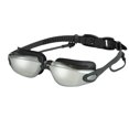 thumbnail image 1 of XASZHN Large Frame Electroplated Anti Fog Swimming Goggles for Men Women Pool Sports Black One Size, 1 of 7