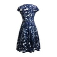 thumbnail image 6 of Iyufng Women's Summer Dresses V-Neck Printed Short Sleeve Mini Dress, 6 of 8