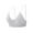 02# Gray, variant on Bralette for Women Spaghetti Strap Triangle V Neck Bra Padded Wire Free Pull On Closure Bralettes Black M