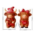 thumbnail image 3 of BotaniNest Valentine's Cow Couple Figurine Ornament For Home, 3 of 6