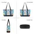 thumbnail image 6 of FORMRS Canvas Laptop Tote Bag for Women with 15.6" Computer Compartments Shoulder Handbag, Easter Bunny Pattern, 6 of 7