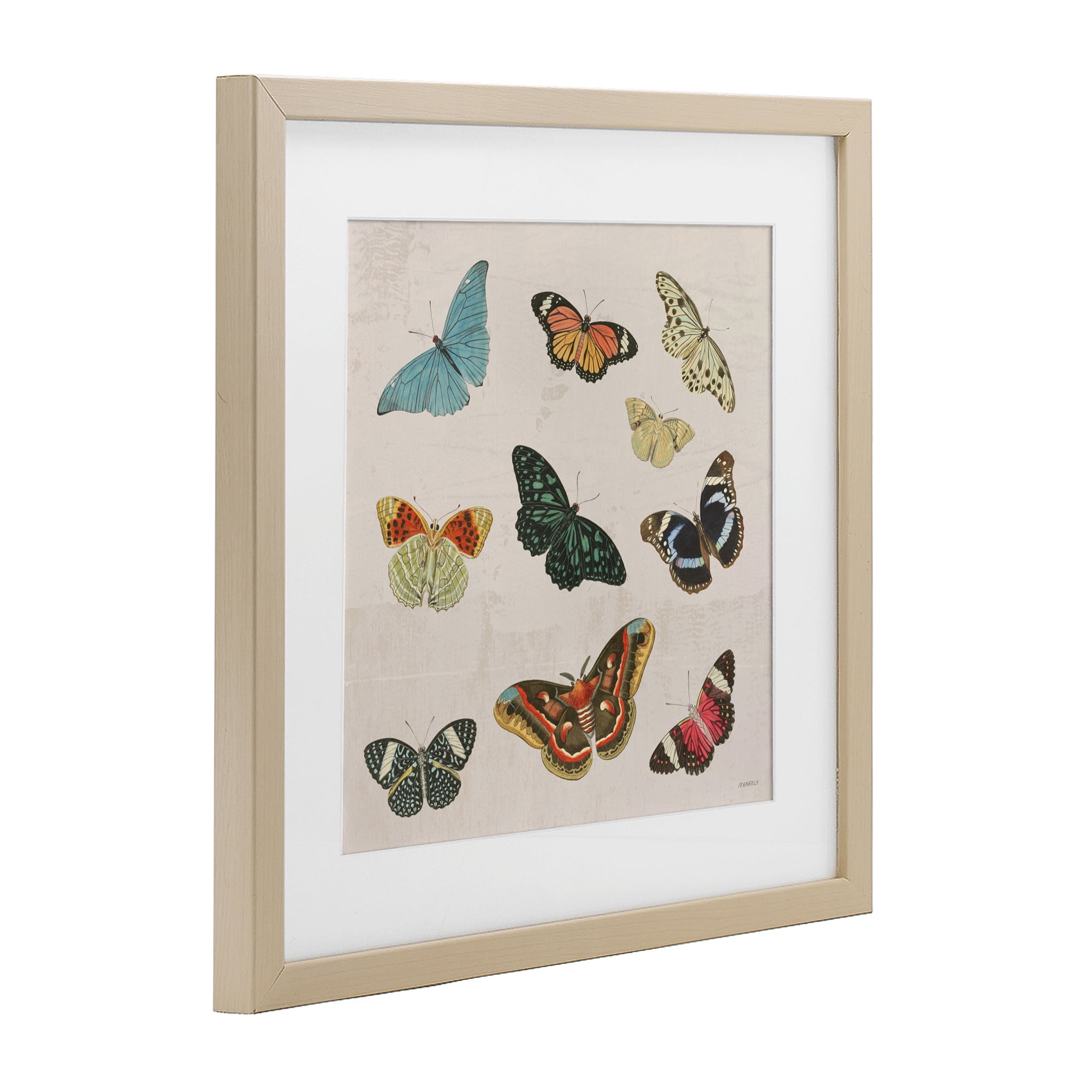 Stupell Industries Vintage Butterfly Flight Birch Framed Print Under Glass, design by Dan Meneely