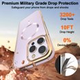 thumbnail image 5 of for iPhone 15 Pro Case Magnetic Ultra Slim Plating Design, TPU + PC Hybrid Shockproof Anti-Scratch Back Cover, Lightweight Drop Protective Phone Case Cover for iPhone 15 Pro, Purple, 5 of 7