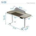 thumbnail image 2 of DEALTOPS 63 x 30in Electric Standing Desk with Power Outlets, Height Adjustable Table with Mouse Pad, Khaki, 2 of 9