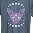 thumbnail image 3 of Instant Message - Cat With Crystals - Women's Short Sleeve Graphic T-Shirt, 3 of 6