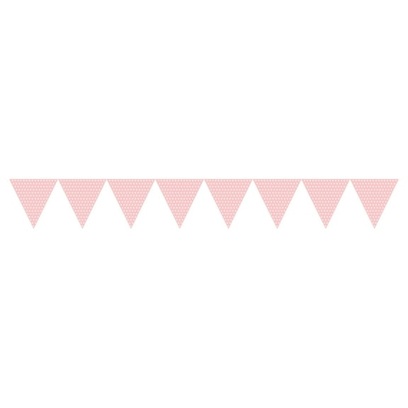 Classic Pink Dot 108" Paper Flag Banner
