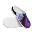 thumbnail image 3 of Lsque Rainbow Spotted White Horse Pattern Womens Comfort Cotton on Scuff With Memory Foam and Anti-skid Sole Slipper-35/36, 3 of 7