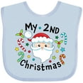 thumbnail image 3 of Inktastic My Second Christmas Santa with Candy Canes Boys or Girls Baby Bib, 3 of 4