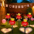 thumbnail image 6 of Valentine's Day Solar String Lights Bear Heart Solar String Lights Heart-Shaped Outdoor String Lights Ideal Garden Patio Yard Holiday Decoration, 6 of 7