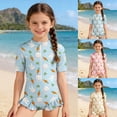 thumbnail image 2 of Toddler Swimsuit Cover Up Girl Casual Hawaiian Lightweight Upf 50+ Adjustable Straps Padded High Waisted Girls Swimwear 9-16y, 2 of 5