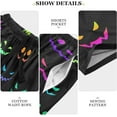 thumbnail image 5 of FREEAMG Colorful Halloween Pumpkin Face Men's Pajama Pants Shorts Sleepwear Lounge Pajama Bottoms, 5 of 7