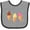 Heather and Black, variant on Inktastic Ice Cream trio with sprinkles Boys or Girls Baby Bib
