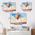 thumbnail image 4 of Designart Hot Air Balloon framed wall Art, Colorful Hot Air Ballon expressionistic , Hot Air Balloon framed wall art decor, Multi-Color Modern Natural framed wall art, Natural brown color Frame, 4 of 5