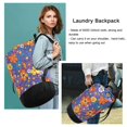 thumbnail image 6 of RMDQTR Durable Large Laundry Backpack with Drawstring Closure Ideal for Laundry Trips,Travel&Camping Realistic Floral Pattern, 6 of 7