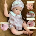 thumbnail image 2 of Muñeca Bebé Reborn Yokyyi de Silicona Completa 33 cm Realista Niña, 2 of 7
