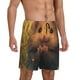 thumbnail image 2 of Balery Cute Sunflower Guinea Pig Pantalones cortos de pijama de punto de algodón para hombre con cinturilla y bolsillos-3X-Large, 2 of 6