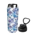 thumbnail image 2 of Yiaed Icy Blue Snowflakes Print Sports Insulated Kettle Bottle Reusable Stainless Steel Insulated Cup, Outdoor Portable Casual Stainless Steel Insulation Cup, 2 of 7