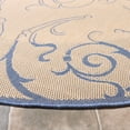thumbnail image 3 of Safavieh Courtyard Daniel Oriental Indoor/Outdoor Area Rug, Natural/Blue, 7'10" x 7'10" Round, 3 of 9