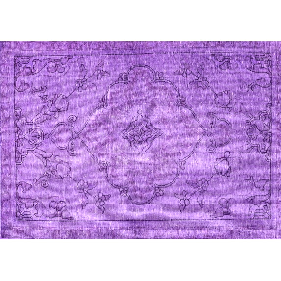 Ahgly Company Indoor Rectangle Persian Purple Traditional Area Rugs, 7' x 9'
