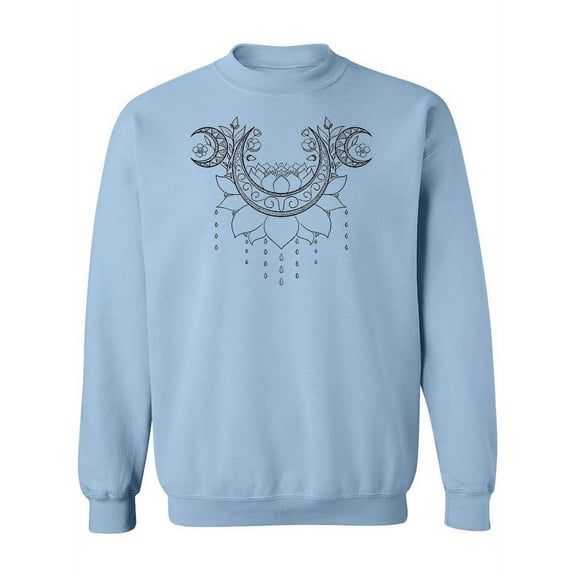 Crescent Moon Beautiful Design Sweatshirt Women -Image by Shutterstock, Female XX-Large