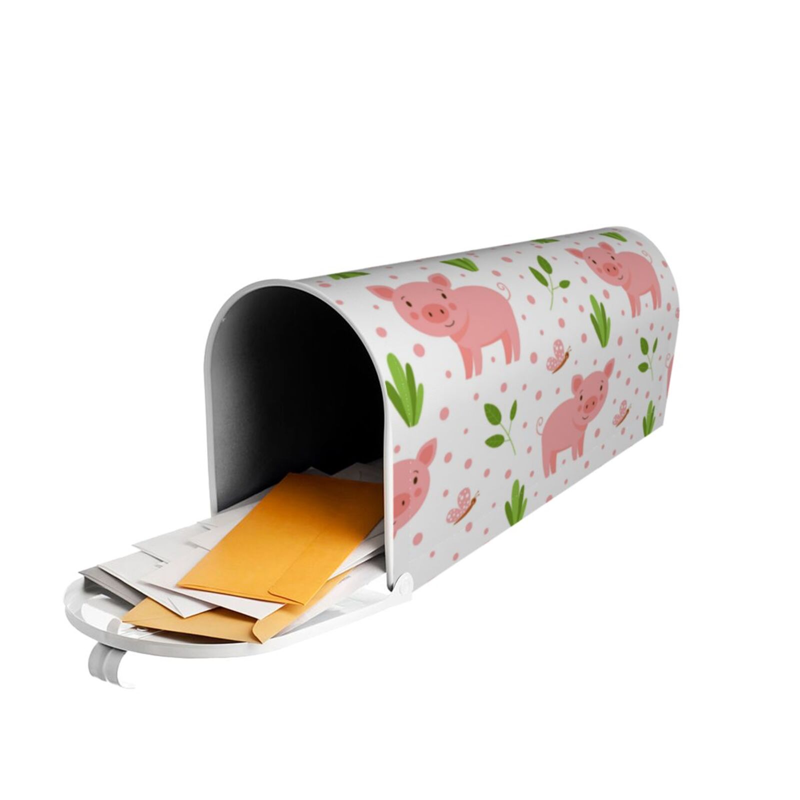 Xecao Funny Little Pigs for Mailbox Cover with Magnetic Strips, Waterproof and Sunscreen, Adds a Decorative Touch to Your Garden Yard.