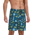 thumbnail image 2 of Sikiie Modern Excavator Mens Pajama Shorts, Lightweight Lounge Pant with Pockets Soft Sleep Pj Shorts for Men4X-Large, 2 of 6