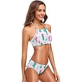 thumbnail image 6 of Dreamtimes Cacti Cactus Leaves Swimsuits Padded Bikini Sets Sexy Swimwear for Women, XX-Large, 6 of 7