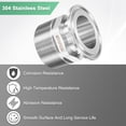 thumbnail image 4 of Uxcell 1-Pack Tri Sanitary 1.5 in Clamp Fittings to 1.25 in NTP Male Thread Stainless Steel Pipe Hexagon Fitting Ferrule OD 50.5mm, 4 of 7