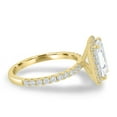 thumbnail image 3 of ESTE ORIGIN 4.00Ct Emerald Cut Lab-Grown Diamond Engagement Ring – Pavé Band, Classic Halo Setting in 14K Yellow Gold for Women US 9.5, 3 of 8