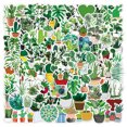 thumbnail image 4 of Pegatinas de plantas verdes, 100 unidades, pegatinas de vinilo impermeables para niños, adolescentes y adultos (planta verde) JAMW Sencillez, 4 of 5
